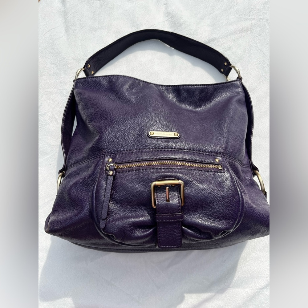 Michael Kors Purple Leather Shoulder Bag